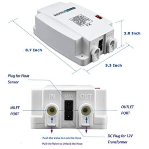 Water Dispenser 5 Gallon Bottle Water Pump System 60PSI for Fridge Ice Maker Faucet (12V Upgraded -Dual Inlet)