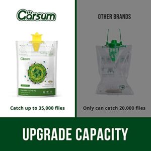 Garsum Outdoor Disposable Hanging Fly Trap Bag with Fly Bait, Catch Up to 3,5000 Flies for Barns, Stables & Ranches - 1 Pack