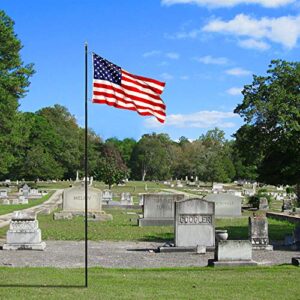 Founding Fathers Flags - 10ft Black Flag Pole & Spike - Perfect for Any Outdoor Use!