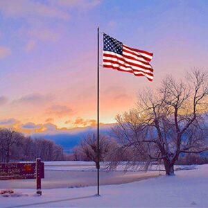 Founding Fathers Flags - 10ft Black Flag Pole & Spike - Perfect for Any Outdoor Use!