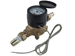 dae pd-75 non lead nsf61, ip68 positive displacement water meter, 3/4" npt couplings, pulse output, gallon
