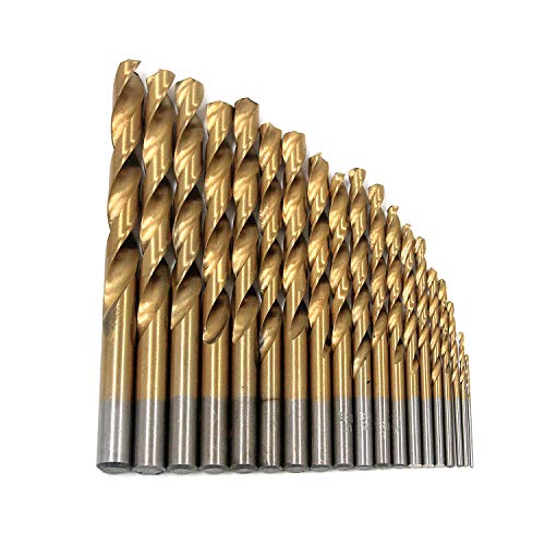 Quluxe 1.0 to 10mm Cobalt Steel Twist Drill Bits Heat Resistant Metal Drill Bits for Wood, Aluminum, Plastic, Iron Sheet (Set of 19 Pcs)