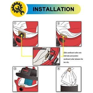 SpaceTent 6 Pack CMXZVBE38749 Filter Bags for Craftsman 16 and 20 Gallon Wet/Dry Vacs, part # CMXZVBE38749 38749, CMXEVBE17595 Bags.