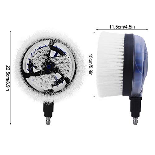 White Drill Scrub Brush Car Pressure Washer Rotating Brush With Soft Surface For Cleaning Painted Vehicles Boats Flat Window Glass Stucco, Power Tool Accessories