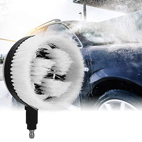 White Drill Scrub Brush Car Pressure Washer Rotating Brush With Soft Surface For Cleaning Painted Vehicles Boats Flat Window Glass Stucco, Power Tool Accessories