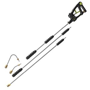 sun joe spx-srl9 universal sky lance extension spray wand for most gas and electric pressure washers rated up to 4000-psi max, w/ 4-piece accessory kit, 9-foot