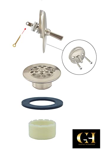 Trip Lever Bath Drain Trim Kit - Overflow Drain Cover for Bathroom Tub | BN