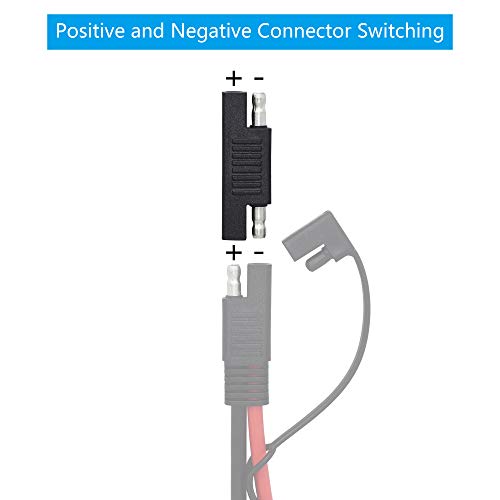 SinLoon 5 Pcak SAE Polarity Reverse Adapter Quick Disconnect Extension Cable Plugs for Solar Panel Battery Power Charger(SAE)