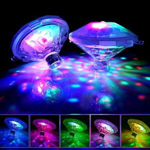 hengkaising waterproof swimming pool lights, baby bath lights for the tub(7 lighting modes), colorful led bath toys bathtub for pool, pond, hot tub or party decorations