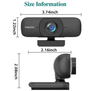 OxySoul 1080P Web Camera, HD Webcam with Microphone & Privacy Cover for Desktop, USB Camera for PC with 90-Degree Wide Angle for Video Conferencing, Streaming, Game, Calling