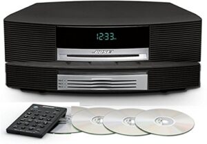 bose wave music system iii bundle with bose wave multi-cd changer, graphite grey - black, compatible with alexa (renewed)