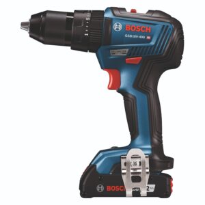 BOSCH GXL18V-240B22 18V 2-Tool Combo Kit with 1/2 In. Hammer Drill/Driver, Two-In-One 1/4 In. and 1/2 In. Bit/Socket Impact Driver/Wrench and (2) 2 Ah Standard Power Batteries