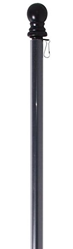 57" Black Metal Flag Pole for House Flags Briarwood Lane