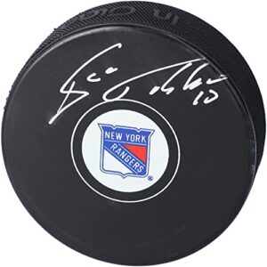 esa tikkanen new york rangers autographed hockey puck - autographed nhl pucks