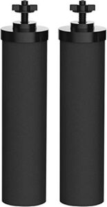 nispira premium water filter black element cartridge compatible with berkey countertop water purification system. compared to part bb9. 2 filters