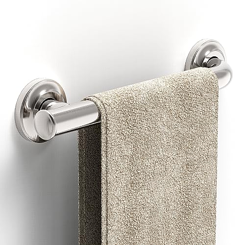 SAFETY+BEAUTY 1-1/4 x 12inch ADA Stainless Steel Bath Safety Grab Bar for Shower, Asymmetrical Design, 500lbs Support, Brushed Nickel