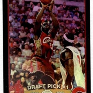 2003-04 Topps Chrome #111 Rookie RC Lebron James REPRINT - Black Border #/500