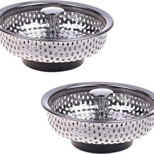 Pack of 2 Kitchen Sink Drain Strainer Basket and Stopper