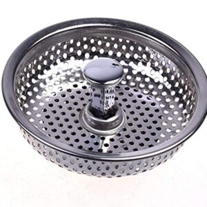 Pack of 2 Kitchen Sink Drain Strainer Basket and Stopper