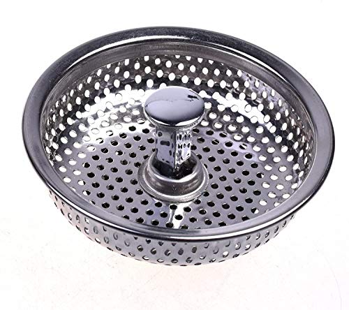 Pack of 2 Kitchen Sink Drain Strainer Basket and Stopper