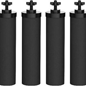 Nispira Premium Water Filter Black Element Cartridge Compatible with Berkey Countertop Water Purification System. Compared to Part BB9. 6 Filters