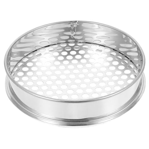 Cabilock Flour Strainer Panning Soil Sifter Compost Sifter Soil Sieve Mesh Filter Sifter for Japanese Bonsai Gardening Cultivation Tool 20cm 10mm Soil Sifter Mesh Garden Sieve Hand Tools