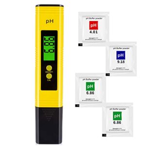ph pen, ph meter 0.01 water quality tester with 0-14 ph measurement range for household drinking, pool and aquarium water