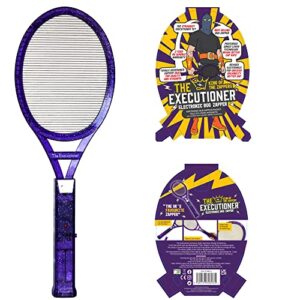 the executioner fly killer mosquito swatter racket wasp bug zapper indoor outdoor (purple)