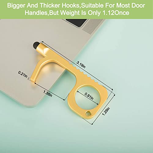 Handy Non-Touch Door Opener,Heavy-duty Reusable Stylus Keychain Tool - Safe Touch Tool - Germ Key Tool (4 Pack）