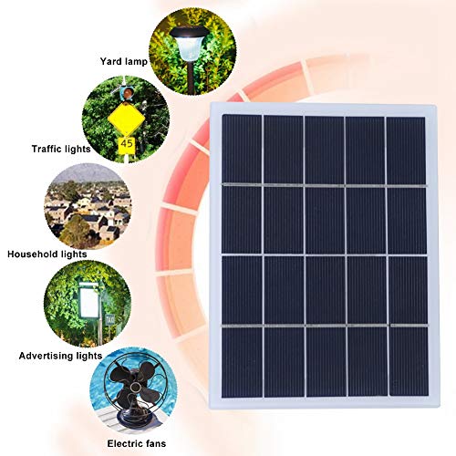 Silicon Solar Panel, DC Output Charger Solar Panel Charger, 3W 5V Solar Battery for DIY Outdoor Garden Light