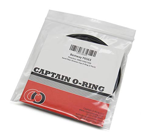 Captain O-Ring - Replacement P6563 O-Ring for Bestway Flowclear 1000/1200/1500 Sand Filter Strainer Lid (2 Pack)