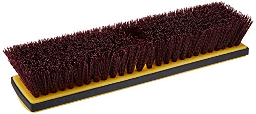 Amazon Basics 12" Deck Rectangular Brush With Soft Bumper, Black & Yellow