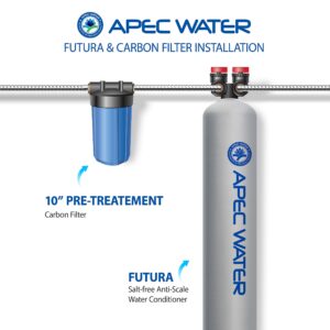 APEC Water Systems FUTURA-10-COAT Premium 10 GPM Whole House Salt-Free Water Conditioner with Protective Coat