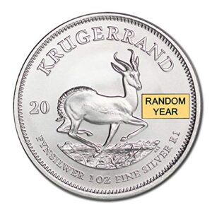 2017 - Present (Random Year) 1 oz South African Silver Krugerrand Coin Brilliant Uncirculated with a Certificate of Authenticity 1R BU