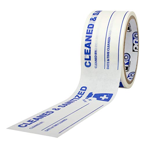 Pro 4000 Printed"Cleaned & Sanitized" Tape, 840178025449