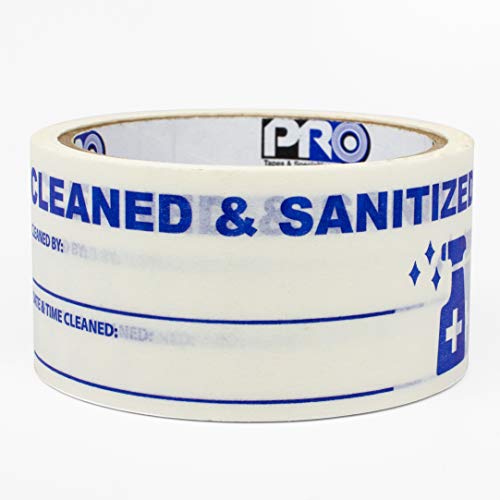 Pro 4000 Printed"Cleaned & Sanitized" Tape, 840178025449