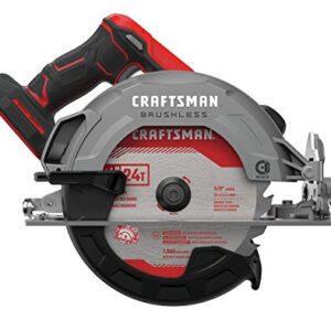 CRAFTSMAN V20 Cordless Circular Saw, 7-1/4 inch, Bare Tool Only (CMCS550B)