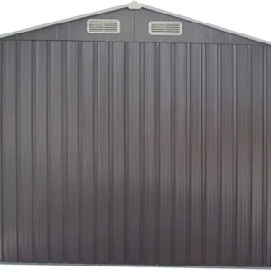 Galvanized Steel Patio Storage Shed Utility Tool Storage Shed Outdoor House for Backyard Garden Lawn(6'x4')