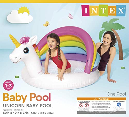 Intex Unicorn Baby Pool, 50in x 40in x 27in, for Ages 1-3