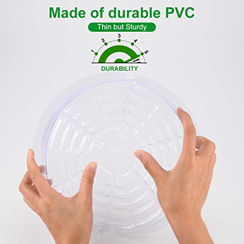 5 Pack Clear Plant Saucer Heavy Duty Sturdy Drip Trays for Indoor and Outdoor Plants