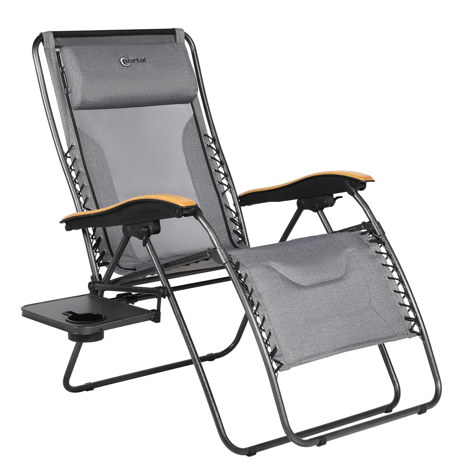 PORTAL Zero Gravity Chair, Oversized, Grey-1 Pack