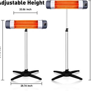 Heater Stand - TRUSTECH Holder for Patio Heater, Adjustable Patio Quadripod Made by Aluminium Alloy, for Patio, Bedroom, Office, Garage, for PW15R & PHX & PHF Indoor/Outdoor Heater