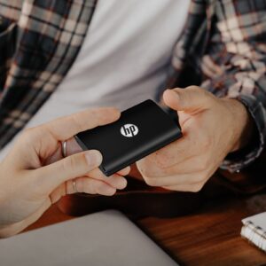 HP P500 Portable SSD 1TB - USB 3.2 Gen 1 Type C, USB- External Solid State Hard Drive - Up to 420MB/s, Black - 1F5P4AA#ABC