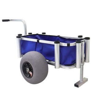 juggernaut carts - afcart-blue "blue fish and marine cart, 27"" height, 40"" width, 30"" length,"