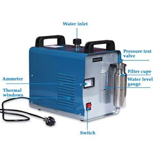 Oxygen Hydrogen Gas Flame Generator Torch Water Welder Acrylic Flame Polisher AC 110V 300W Acrylic Polishing Machine + 1 Gas Torch 75L/H (H160)