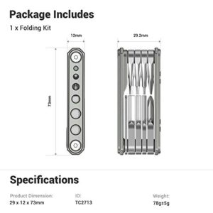 SMALLRIG Universal Folding Tool Multi-Tool for Videographers, Tool Set with Nine Functional Tools Included - TC2713