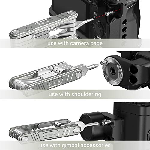 SMALLRIG Universal Folding Tool Multi-Tool for Videographers, Tool Set with Nine Functional Tools Included - TC2713