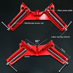 Corner Clamps for Woodworking, 90 Degree Clamps 4Pcs Right Angle Clamp Carpenter Square Woodworking Tools for DIY Framing, Shelving, Welding, Fish-tanks, Cabinets