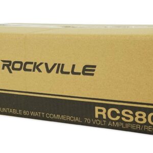 Rockville Commercial Restaurant Amp+(8) 6 inches White Ceiling Speakers+Wall Control