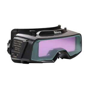 auto darkening welding goggles, view area 4.72x1.37 inch, assemblable welding goggles with mask wide shade 4/9-13, adjustable sensitivity work for cutting, grinding for tig mig - tr1012